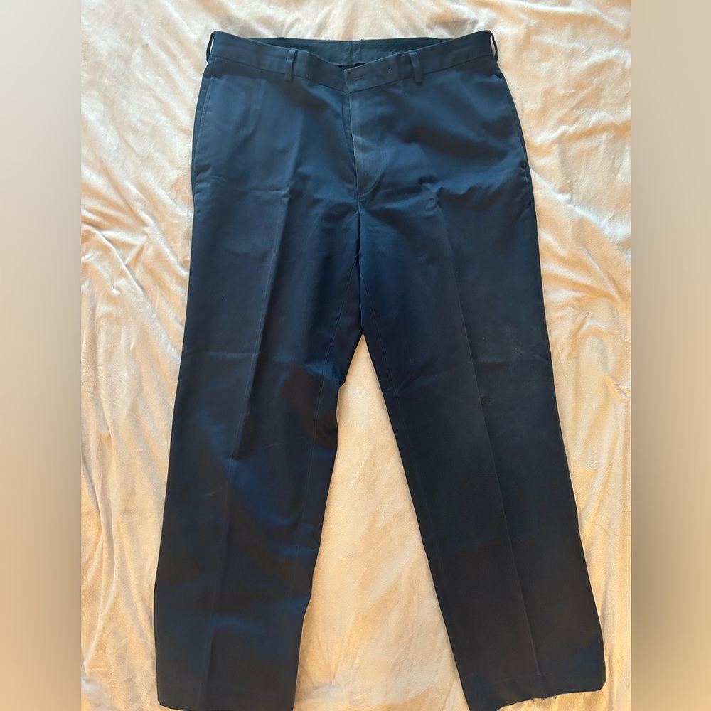 Brooks Brothers 100% cotton navy dress pant.